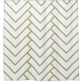 Modern Gold Geometrical Pattern Shower Curtain Douchegordijn (Voorkant)