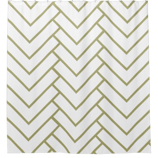 Modern Gold Geometrical Pattern Shower Curtain Douchegordijn (Voorkant)