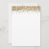 Modern Gold Glitter 2024 Afstuderen Invitation Kaart (Achterkant)