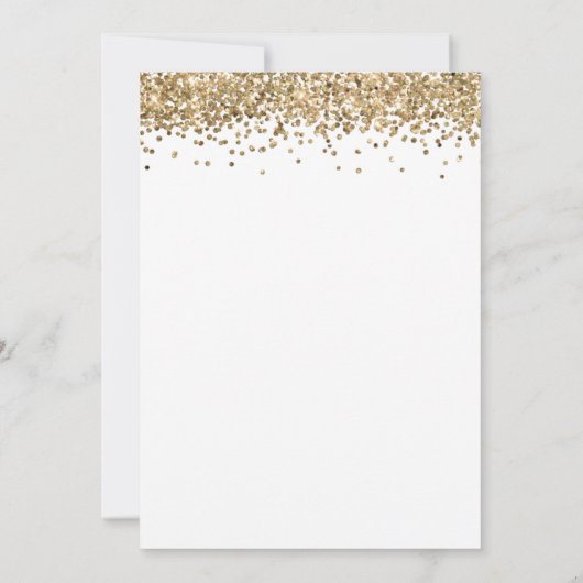 Modern Gold Glitter 2024 Afstuderen Invitation Kaart (Achterkant)