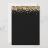 Modern Gold Glitter 2024 Afstuderen Zwart Kaart (Achterkant)