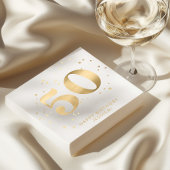 Modern Gold Glitter 50th Fifty Birthday Servet