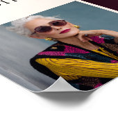 Modern gold glitter 60th Birthday 4 Photo Welcome Poster (Hoek)