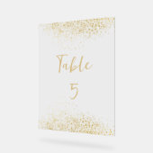 Modern Gold Glitter Acrylic Wedding Table Number Acryl Bord (Hoek)