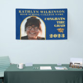 Modern Gold Glitter Arch Foto Graduparty Spandoek (Beurs)