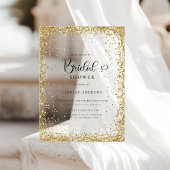 Modern Gold Glitter Bridal Shower  Acryl Uitnodigingen