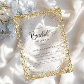 Modern Gold Glitter Bridal Shower  Acryl Uitnodigingen