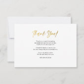 Modern Gold Glitter Calligraphy Photo Afstuderen Bedankkaart (Achterkant)