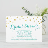 Modern Gold Glitter Confetti Stip Vrijgezellenfees Kaart (Staand voorkant)