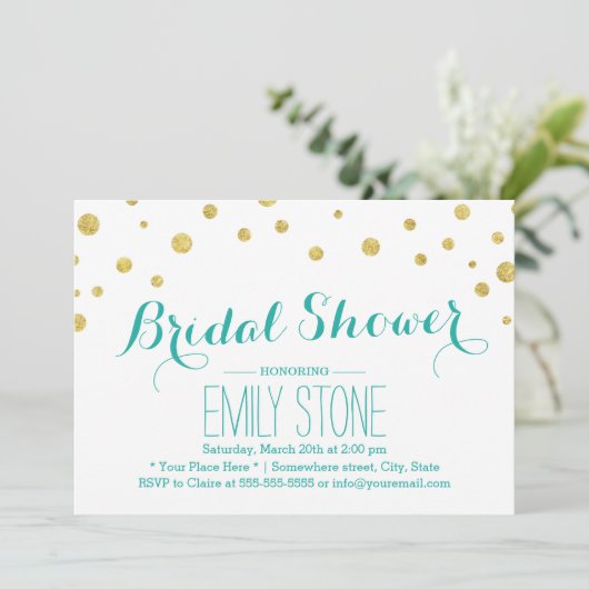 Modern Gold Glitter Confetti Stip Vrijgezellenfees Kaart (Staand voorkant)