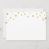 Modern Gold Glitter Confetti Stip Vrijgezellenfees Kaart (Achterkant)