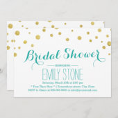 Modern Gold Glitter Confetti Stip Vrijgezellenfees Kaart (Voorkant / Achterkant)