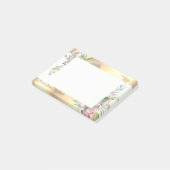 Modern Gold Glitter Elephant Flowers-Personalized Post-it® Notes (Schuin)