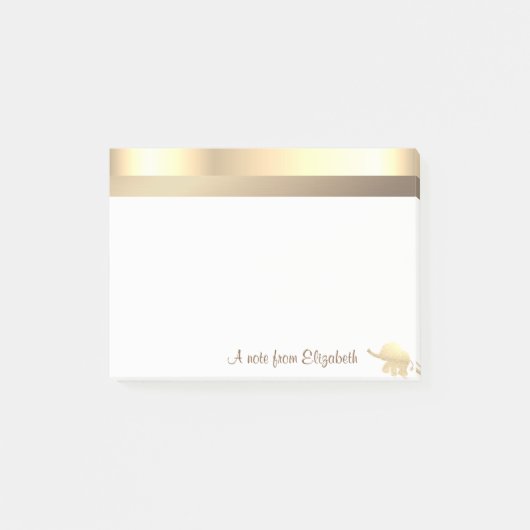 Modern Gold Glitter Elephant - Speciaal Post-it® Notes (Voorkant)