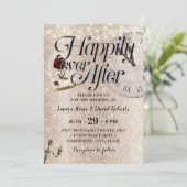 Modern Gold Glitter Fairy Tale Wedding Roos Dome Kaart (Staand voorkant)