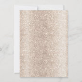Modern Gold Glitter Fairy Tale Wedding Roos Dome Kaart (Achterkant)