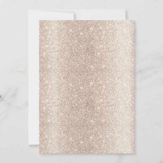 Modern Gold Glitter Fairy Tale Wedding Roos Dome Kaart (Achterkant)