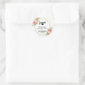 Modern Gold Glitter geometrisch Afstuderen dank u Ronde Sticker (Tas)