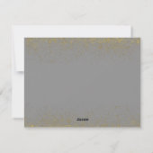 Modern Gold Glitter Gray-kerstfoto Feestdagenkaart (Achterkant)