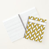 Modern Gold Glitter Herringbone Chevron Notitieboek (Binnen)