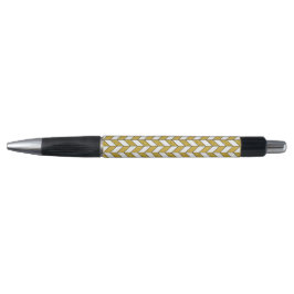 Modern Gold Glitter Herringbone Chevron Pen