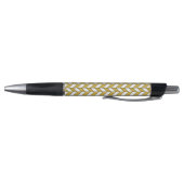 Modern Gold Glitter Herringbone Chevron Pen (Bodem)