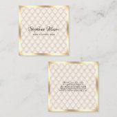 Modern Gold Glitter Ivory Makeup Artist Elegant Vierkante Visitekaartje (Voorkant / Achterkant)