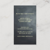 Modern Gold Glitter Knife & Whisk Bakery Visitekaartje (Achterkant)