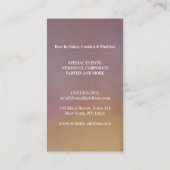 Modern Gold Glitter Knife & Whisk Bakery Visitekaartje (Achterkant)