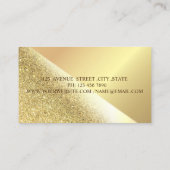 Modern Gold Glitter, Makeup Artist Visitekaartje (Achterkant)