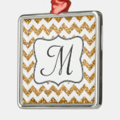Modern Gold Glitter Monogram Initiaal Ornament (Links)