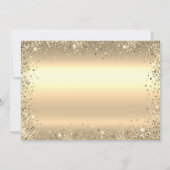 Modern Gold Glitter Photo 50th Wedding Anniversary Kaart (Achterkant)
