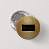 Modern Gold Glitter Ronde Button 3,2 Cm (Voorkant /achterkant)
