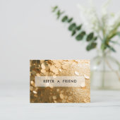 Modern Gold Glitter Salon Kortingskaartje (Staand voorkant)