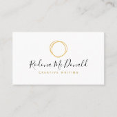 Modern Gold Glitter Scribble Visitekaartje (Voorkant)