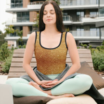 Modern Gold Glitter Sparkle Tanktop voor dames