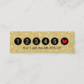 Modern Gold Glitter Sparkles 6 Punch Loyalty (Voorkant)