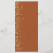 Modern Gold Glitter Terracotta Wedding Menu (Achterkant)