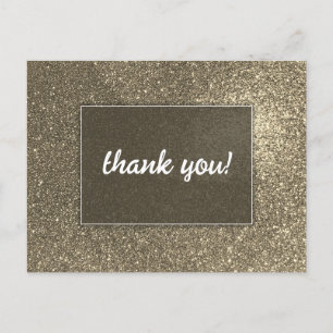 Modern Gold Glitter Wedding Bedankt Briefkaart