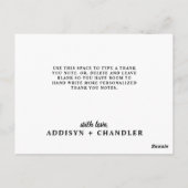 Modern Gold Glitter Wedding Bedankt Briefkaart (Achterkant)