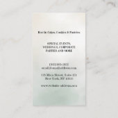 Modern Gold Glitter Whisk Bakery Visitekaartje (Achterkant)