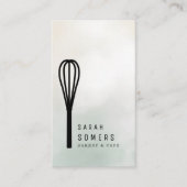 Modern Gold Glitter Whisk Bakery Visitekaartje (Voorkant)