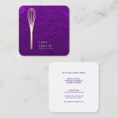 Modern Gold Glitter Whisk Bakery Visitekaartje (Voorkant / Achterkant)