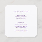 Modern Gold Glitter Whisk Bakery Visitekaartje (Achterkant)