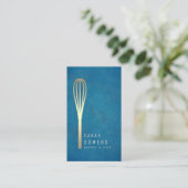 Modern Gold Glitter Whisk Bakery Visitekaartje (Staand voorkant)