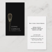 Modern Gold Glitter Whisk Bakery Visitekaartje (Voorkant / Achterkant)