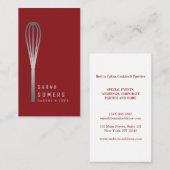 Modern Gold Glitter Whisk Bakery Visitekaartje (Voorkant / Achterkant)