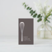 Modern Gold Glitter Whisk Bakery Visitekaartje (Staand voorkant)