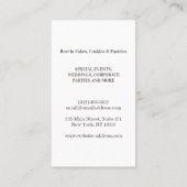 Modern Gold Glitter Whisk Bakery Visitekaartje (Achterkant)