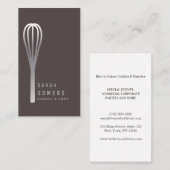 Modern Gold Glitter Whisk Bakery Visitekaartje (Voorkant / Achterkant)